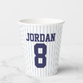 Baseball Jersey - Sportthema Birthday Party Papieren Bekers (Voorkant)