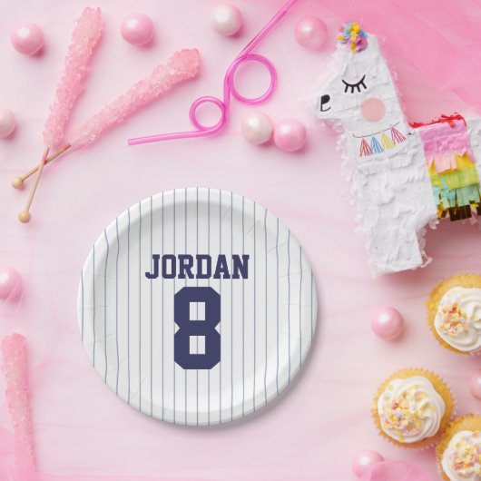 Baseball Jersey - Sportthema Birthday Party Papieren Bordje (Feest)