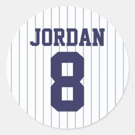 Baseball Jersey - Sportthema Birthday Party Ronde Sticker
