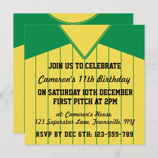 Baseball Jersey Thmet de grootste uitnodiging tot (Voorkant / Achterkant)