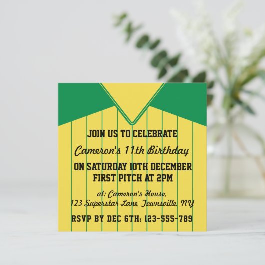 Baseball Jersey Thmet de grootste uitnodiging tot (Staand voorkant)