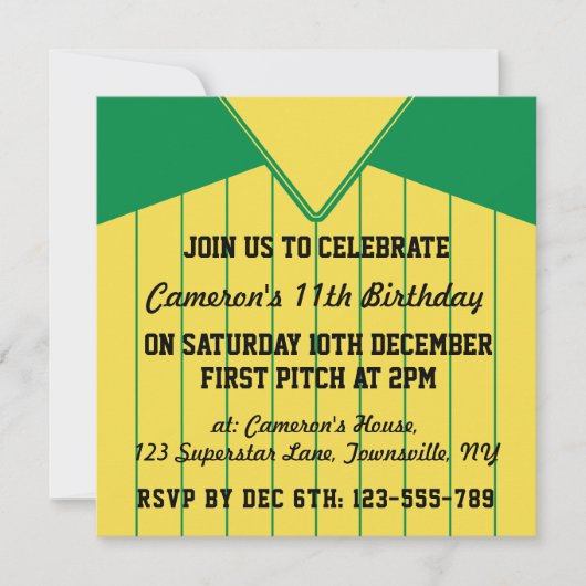 Baseball Jersey Thmet de grootste uitnodiging tot (Voorkant)