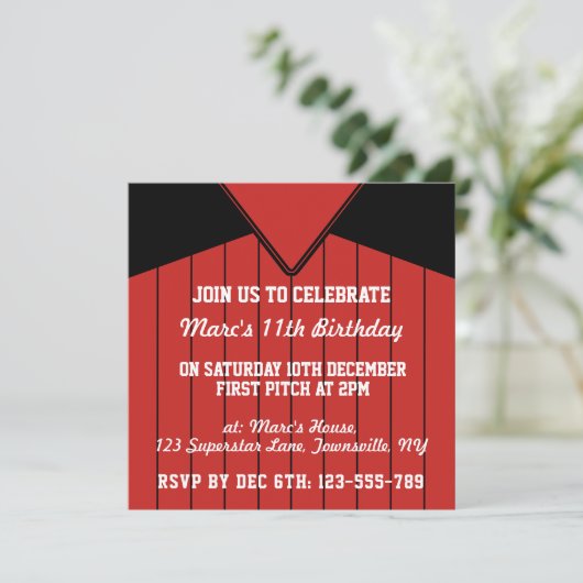 Baseball Jersey Thmet de grootste uitnodiging tot (Staand voorkant)