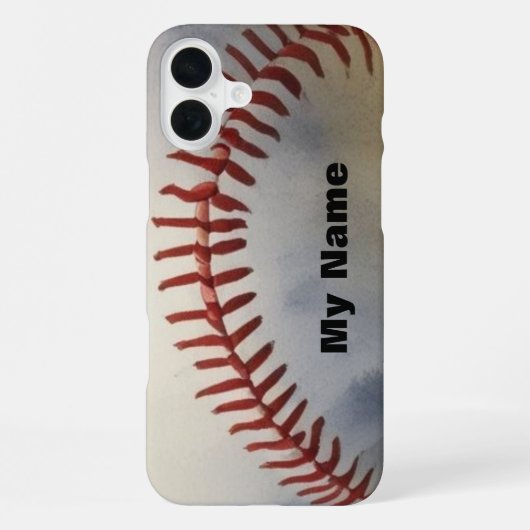 Baseball Jouw Naam iPhone Hoesje (Achterkant)