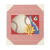 Baseball Kaart Bubblegum Wrapper Notitieblok (Voorkant)