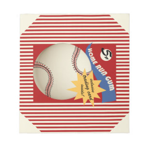  Baseball Kaart Bubblegum Wrapper Notitieblok