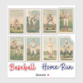  Baseball Kaart Scrapbook Sticker (Vel)