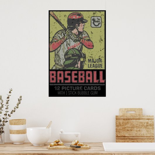 Baseball-Kaarten 1 Poster (Keuken)