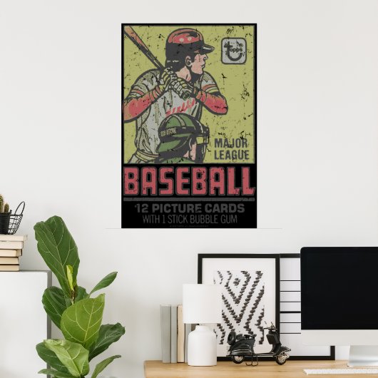 Baseball-Kaarten 1 Poster (Thuiskantoor)