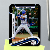 Baseball Keepsakes Lively Blue Black Custom Magneet