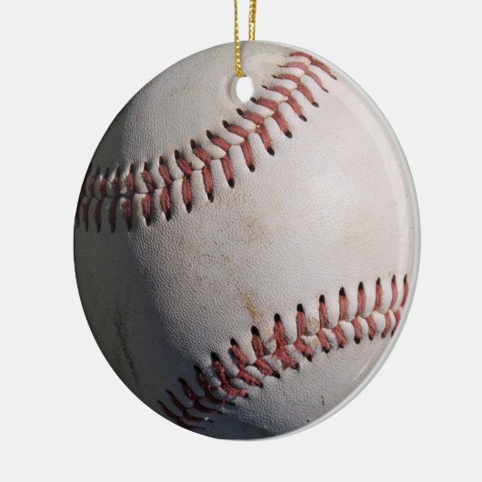 Baseball Keramisch Ornament (Links)