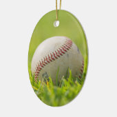 Baseball Keramisch Ornament (Links)