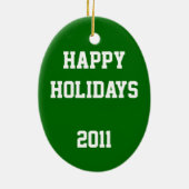 Baseball Keramisch Ornament (Achterkant)