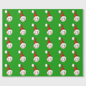 Baseball kerst cadeaupapier (Vlak)