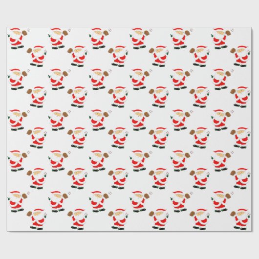 Baseball kerst cadeaupapier (Vlak)