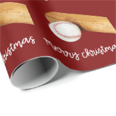 Baseball kerst cadeaupapier (Rol Hoek)