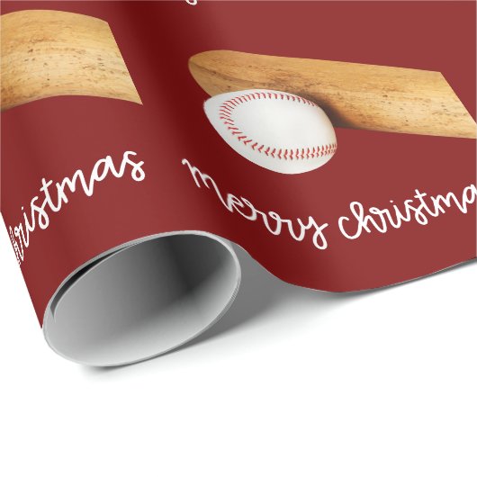 Baseball kerst cadeaupapier (Rol Hoek)