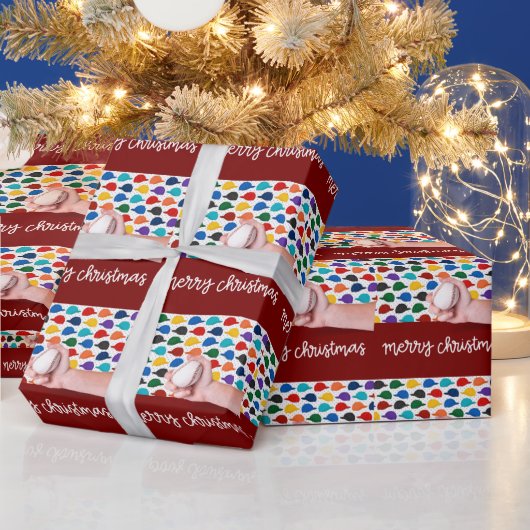 Baseball kerst cadeaupapier (Feestdagen)