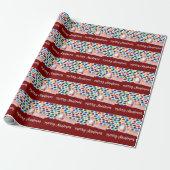 Baseball kerst cadeaupapier (Uitgerold)