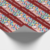 Baseball kerst cadeaupapier (Hoek)