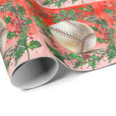 Baseball kerst cadeaupapier (Rol Hoek)