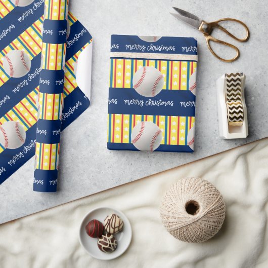 Baseball kerst cadeaupapier (Crafts)
