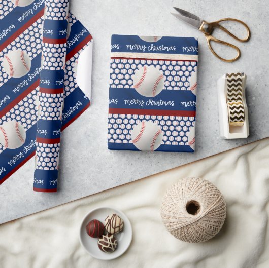 Baseball kerst cadeaupapier (Crafts)