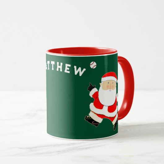 Baseball Kerst Collectie Mok (Voorkant rechts)
