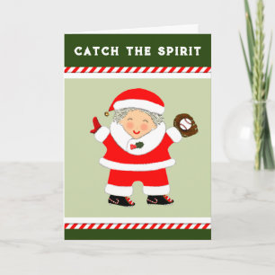 Baseball kerst feestdagen kaart