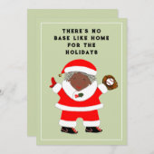 Baseball kerst feestdagenkaart (Voorkant / Achterkant)