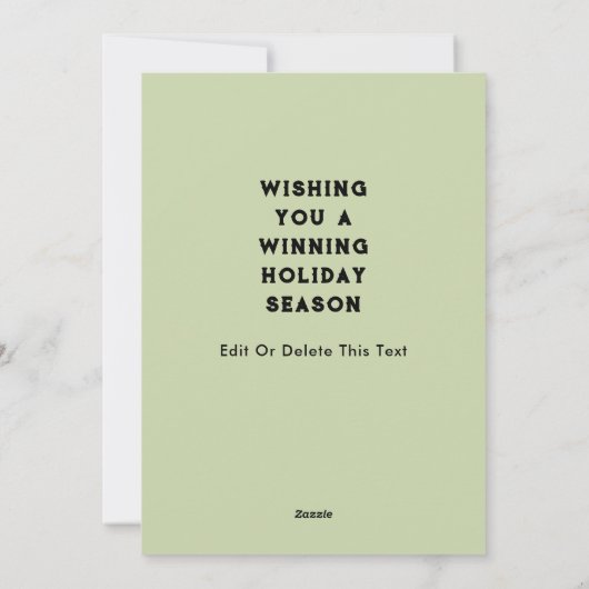 Baseball kerst feestdagenkaart (Achterkant)