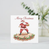 Baseball kerst feestdagenkaart (Staand voorkant)