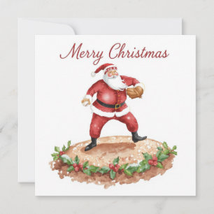 Baseball kerst feestdagenkaart