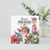 Baseball kerst feestdagenkaart (Staand voorkant)