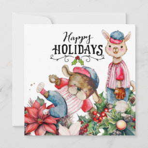 Baseball kerst feestdagenkaart