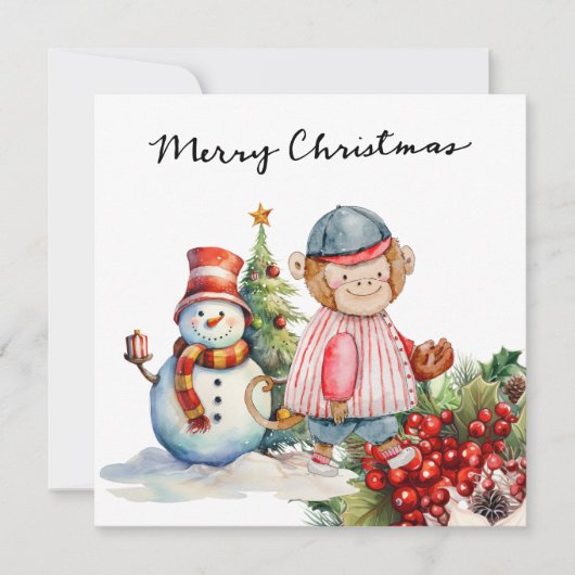 Baseball kerst feestdagenkaart (Voorkant)