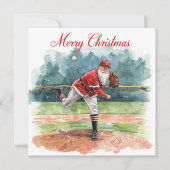 Baseball kerst feestdagenkaart (Voorkant)