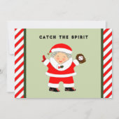 Baseball kerst feestdagenkaart (Voorkant)