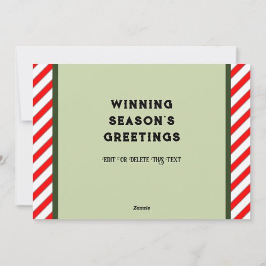 Baseball kerst feestdagenkaart (Achterkant)