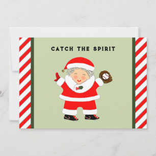 Baseball kerst feestdagenkaart