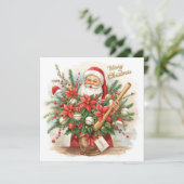 Baseball kerst feestdagenkaart (Staand voorkant)