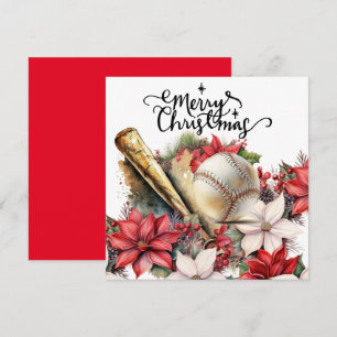 Baseball kerst feestdagenkaart