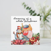 Baseball kerst feestdagenkaart (Staand voorkant)