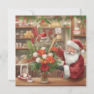 Baseball kerst feestdagenkaart