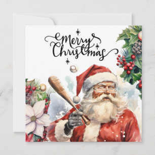 Baseball kerst feestdagenkaart