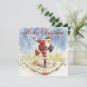 Baseball kerst feestdagenkaart (Staand voorkant)
