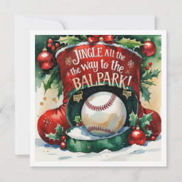 Baseball kerst feestdagenkaart