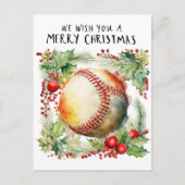 Baseball kerst feestdagenkaart (Voorkant)