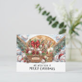 Baseball kerst feestdagenkaart (Staand voorkant)