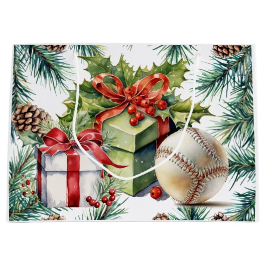 Baseball kerst groot cadeauzakje (Voorkant)